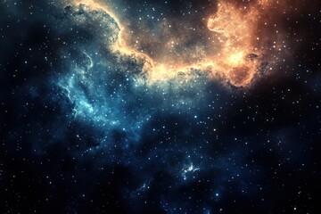Obraz premium stunning cosmic nebula with vibrant colors and stars