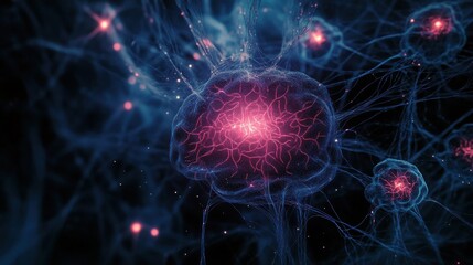 Obraz premium Abstract Neural Network Visualization