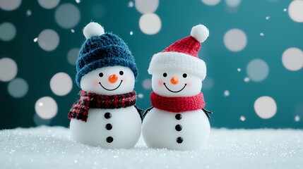 Fototapeta premium Toys create warmth in the heart of winter, Christmas toys under the tree, winter, joy
