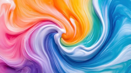 Obraz premium Abstract Swirling Rainbow of Colors