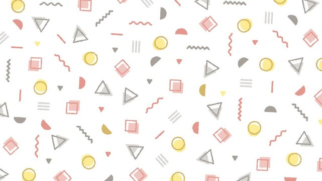 Hand drawn geometric pattern background (6 seconds loop)