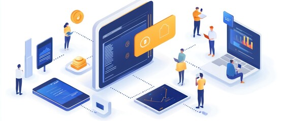 Obraz premium Digital Identity Solutions for Financial Security for verification.