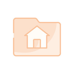 Obraz premium Home Folder vector icon