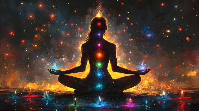 yoga in the lotus position