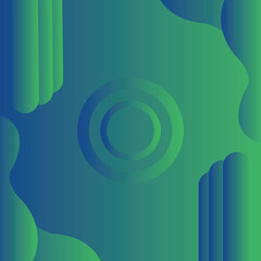 Obraz premium Abstract blue green pattern point background poster with dynamic triangle. technology Particle Mist network Cyber security