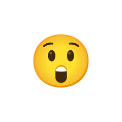 Obraz premium Face with Open Mouth Emoji 