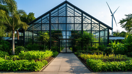 Fototapeta premium Urban Farm with High-Tech Growing