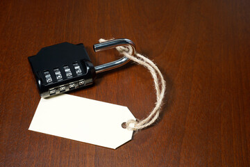 padlock with blank tag, 2025 combination