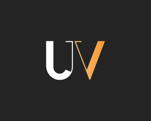 creative letter UV logo design template