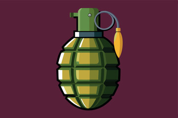 Fototapeta premium Hand Grenade Vector Illustration