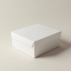 Fototapeta premium A polished 3D retail box mockup with a blank design, sharp edges, and realistic folds for a sleek and modern presentation
