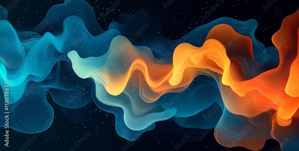 Poster a 4k background with a beautiful color gradient and noise. the abstract pastel holographic blurred g