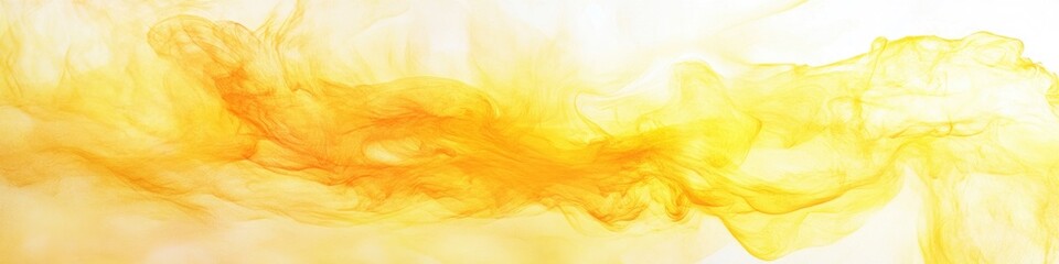 Abstract yellow watercolor background with a blurred, wavy texture in the center of the canvas. The color is soft and warm, giving it an elegant feel suitable for various design projects.