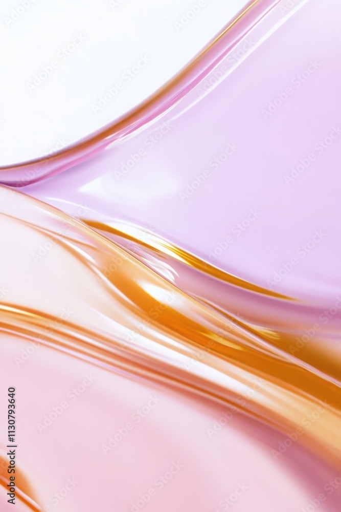 Aufkleber pink and gold liquid waves creating a dynamic and elegant abstract composition