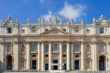 The Papal Basilica of St. Peter, a late Renaissance church. Designed by Donato Bramante,...