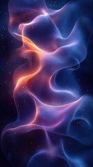 Fototapeta premium Abstract waves of color blend in a mystical, ethereal composition.
