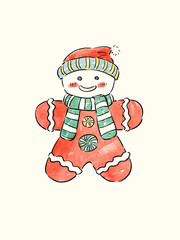 Fototapeta premium angel gingerbread man