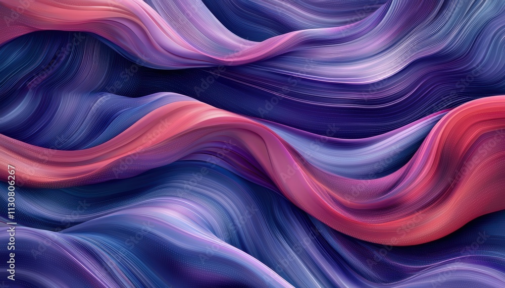 Poster abstract colorful light waves with shimmering dots, representing dynamic motion and digital creativi