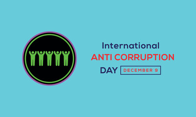 Obraz premium International Anti-Corruption Day Vector Illustration L,ine Art With Text Anti Corruption.