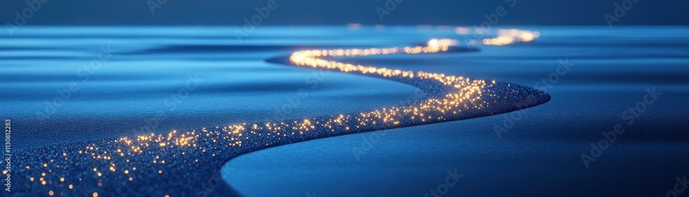 Aufkleber a mesmerizing visual of a river morphing into a glowing spiral, symbolizing flexibility and response