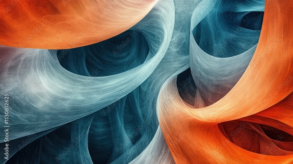 Fototapete abstract layers of evolving structures form dynamic landscapes that symbolize change, creativity, an