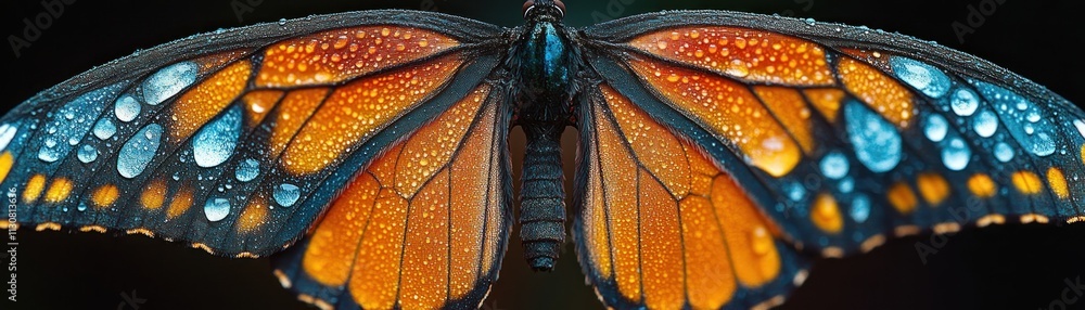 Poster evolving butterfly wings a tech-inspired design showcasing adaptability to change and the resilience