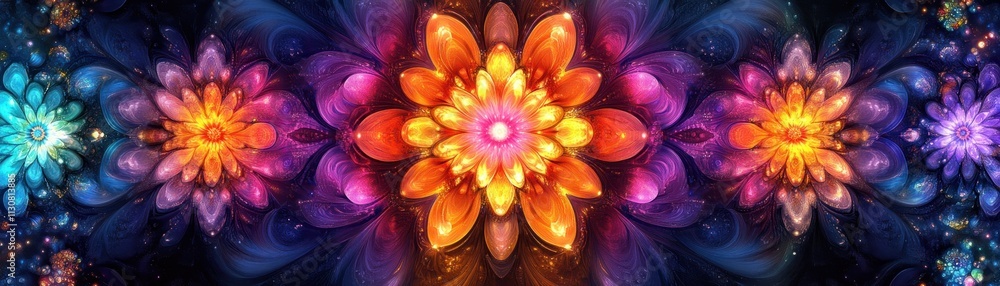 Aufkleber experience the vibrant dance of colors in a kaleidoscope of patterns morphing continuously, represen