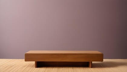Wooden Platform with Purple Background for Product Photography,  for product display montage