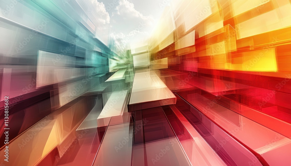 Aufkleber explore the dynamic depths of teamwork with this abstract layered image, revealing multi-dimensional