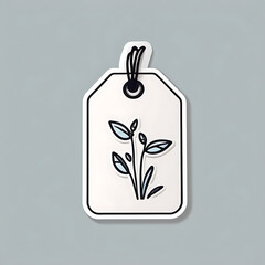 Obraz premium paper tags sticker icon illustration for labeling and crafting