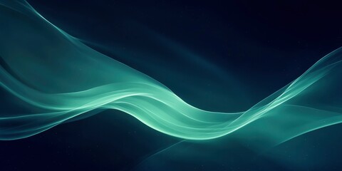 Close-up of lights with a dark blue and green gradient background, smooth curves.