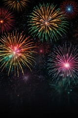 fireworks in the night sky