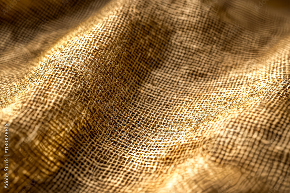 Aufkleber piece of cloth with a pattern of lines and dots. the cloth is tan in color. the cloth is folded and 