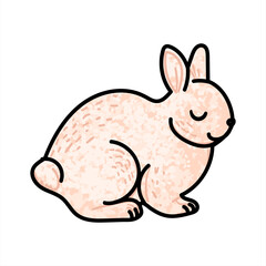 Obraz premium Rabbit Colorful Illustration