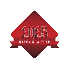 Obraz premium 2025 Happy New Year greeting card vector background. 