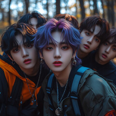 Naklejka premium boy k pop idol style