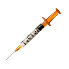 Syringe transparent background medical equipment healthcare isolated view clinical concept