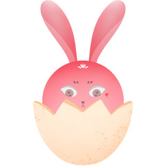 Fototapeta premium easter bunny with eggs