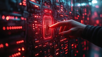 A 3D lock being unlocked by a user's hand represents cyber security, cloud computing, and the importance of passwords for protecting online data