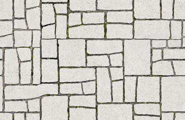 Seamless texture tile useful for rendering of self-locking concrete pavement for use in external...