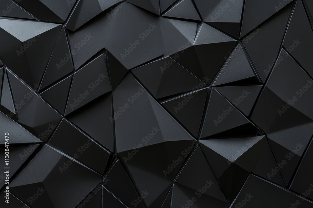 Aufkleber geometric patterns create depth and texture against a sleek black matte background