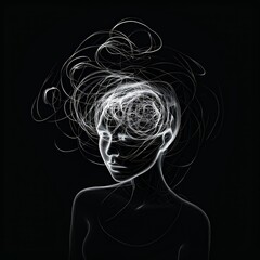 a graphic simulation of ADHD - Generative AI	