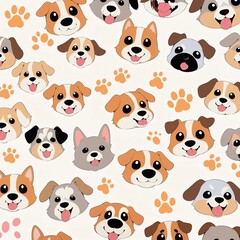 Obraz premium seamless pattern with animals
