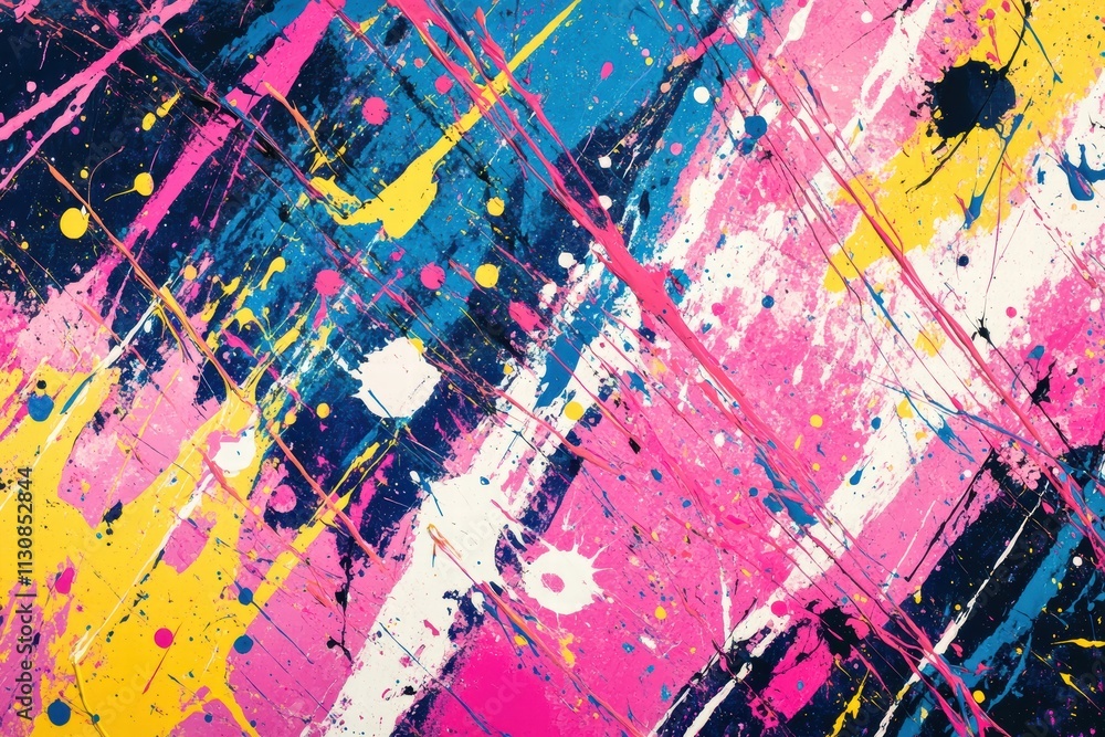 Poster vibrant abstract texture with bright streaks and splashes creates a dynamic visual experience