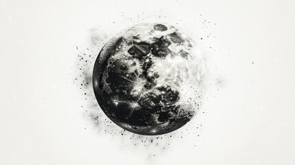 moon on white background