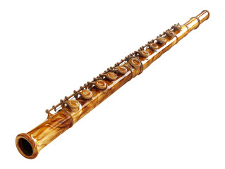 Obraz premium Detailed Flute Isolated on Transparent Background with Highlights
