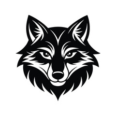 Fototapeta premium Wolf Head Silhouette Vector Illustration