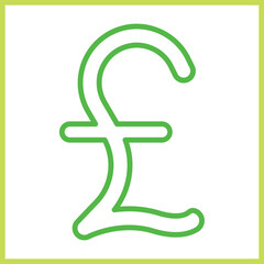 Obraz premium Pound Sterling icon Design