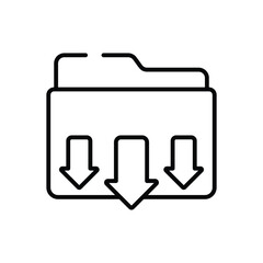 Obraz premium Sort Folder vector icon