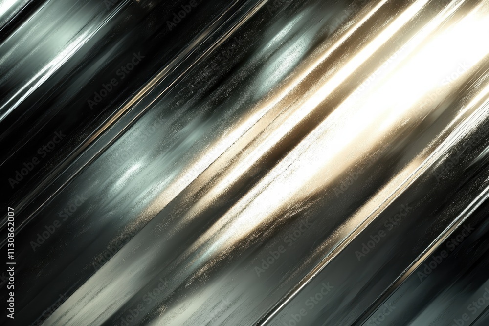 Poster metallic texture with dynamic light reflections creating a captivating visual effect